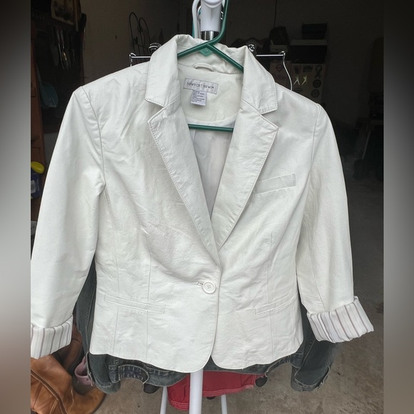 Newport News White Leather Jacket - Picture 1 of 4